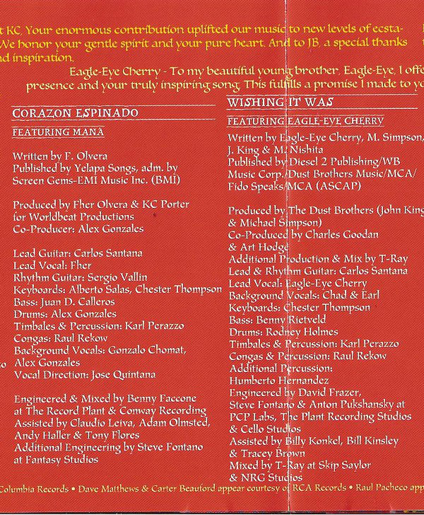 Santana  Supernatural 1999 : Booklet 5